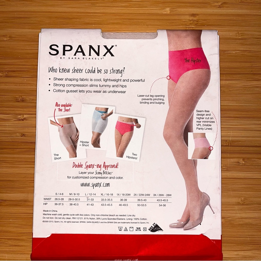 SPANX XL‎ SKINNY BRITCHES 902 Pure SHAPING HIPSTER PANTIES Womens Underwear NWT - Picture 2 of 3